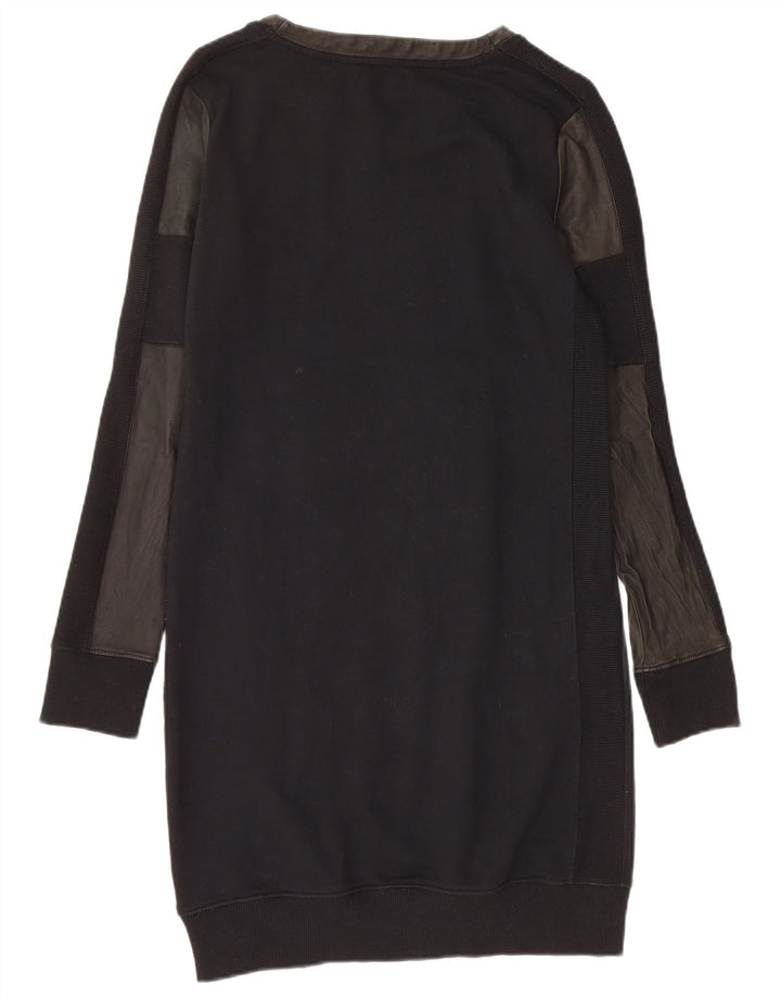 DIESEL Vestido tipo jersey para mujer UK 40 Mediano Negro Colorblock Algodón