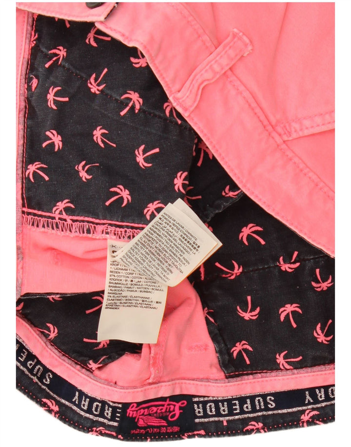 Superdry Hot Pants Mujer W34 Algodón Rosa Grande