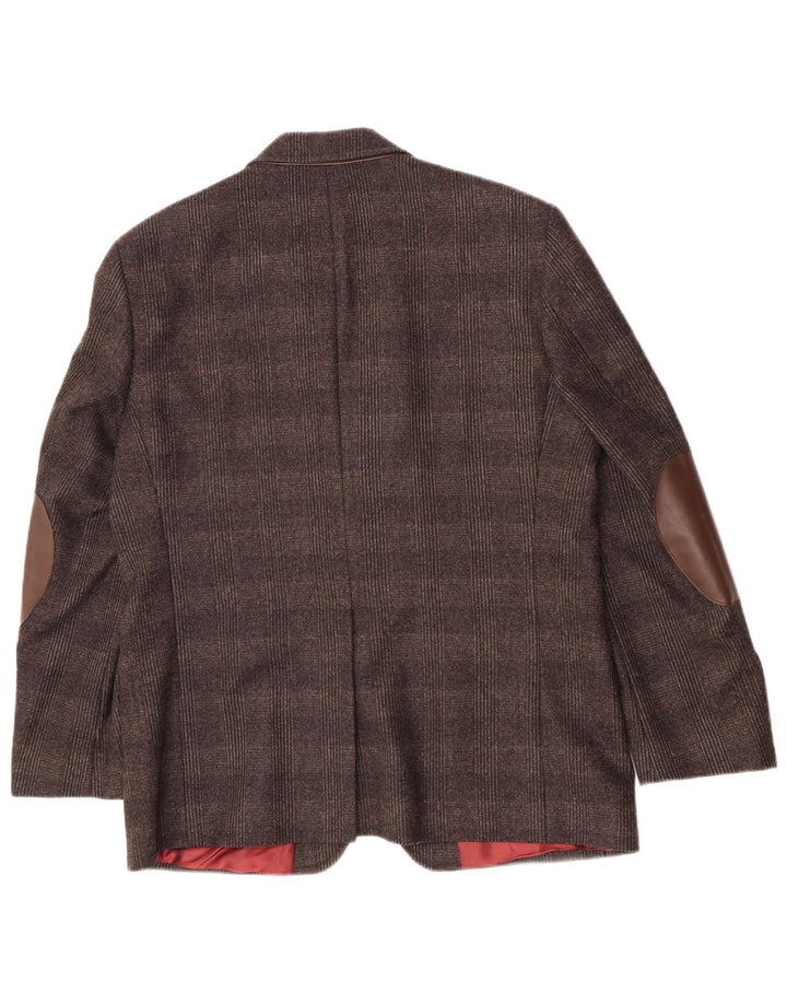 Pierre Cardin Chaqueta tipo blazer de 2 botones para hombre UK 40 Large Brown Check