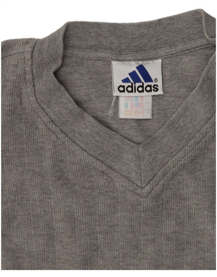 ADIDAS Camiseta para hombre Top Grande Gris Algodón