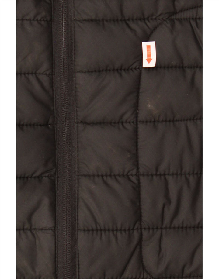 SUPERDRY Womens Padded Jacket UK 14 Medium Black Polyester Vintage Superdry and Second-Hand Superdry from Messina Hembry 