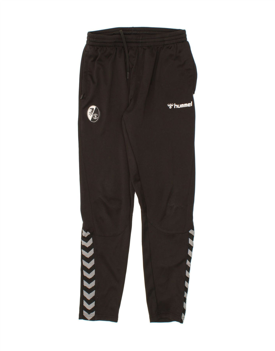 HUMMEL Womens Graphic Tracksuit Trousers UK 12 Medium  Black Polyester Vintage Hummel and Second-Hand Hummel from Messina Hembry 