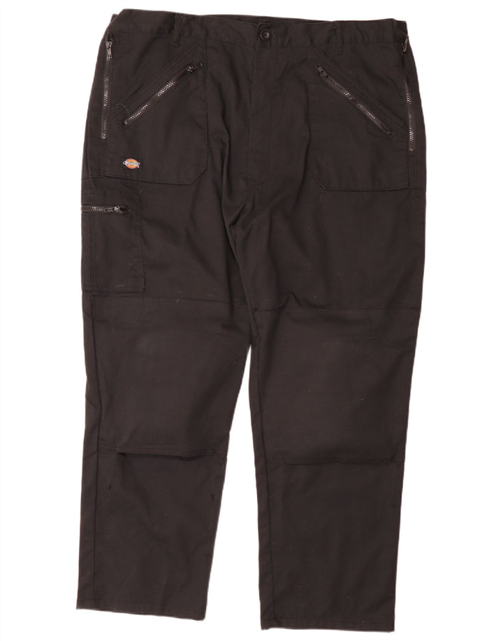 Dickies Pantalones cargo rectos para hombre W44 L29 Poliéster negro