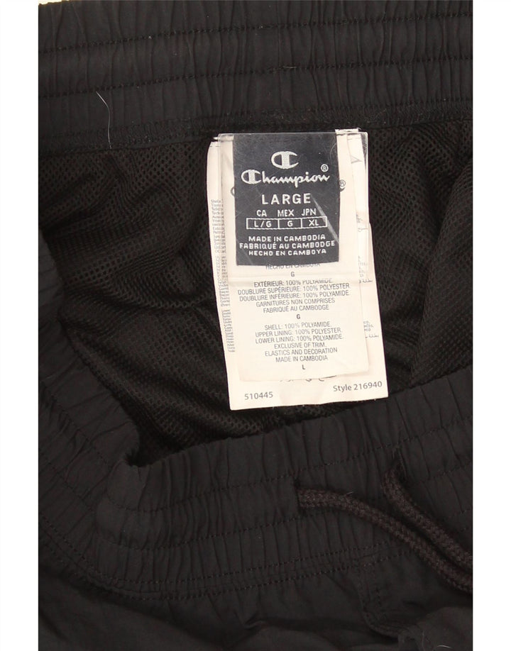 Champion Pantalones Cargo De Chándal Para Hombre Poliéster Negro Grande