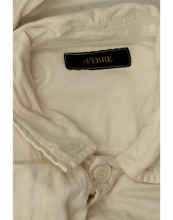 Camisa Militar Ferre Hombre Mediana Blanca