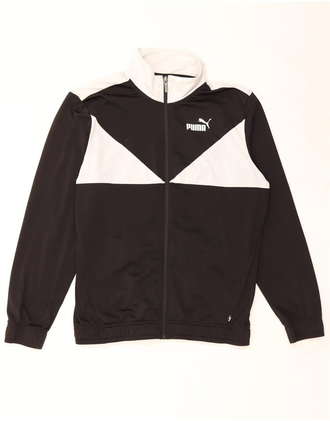 Puma Hombre Chándal Top Chaqueta Grande Negro Colorblock Poliéster
