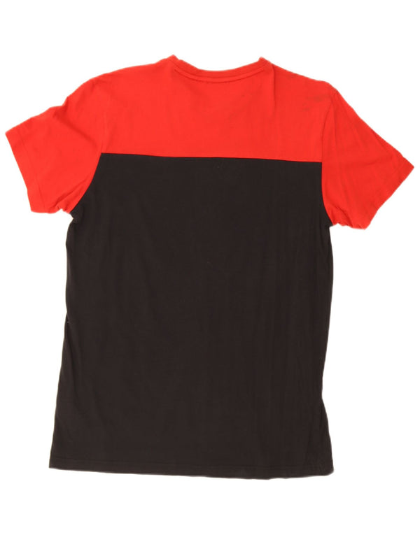 Adidas Hombre Camiseta Gráfica Top Medium Negro Colorblock Algodón