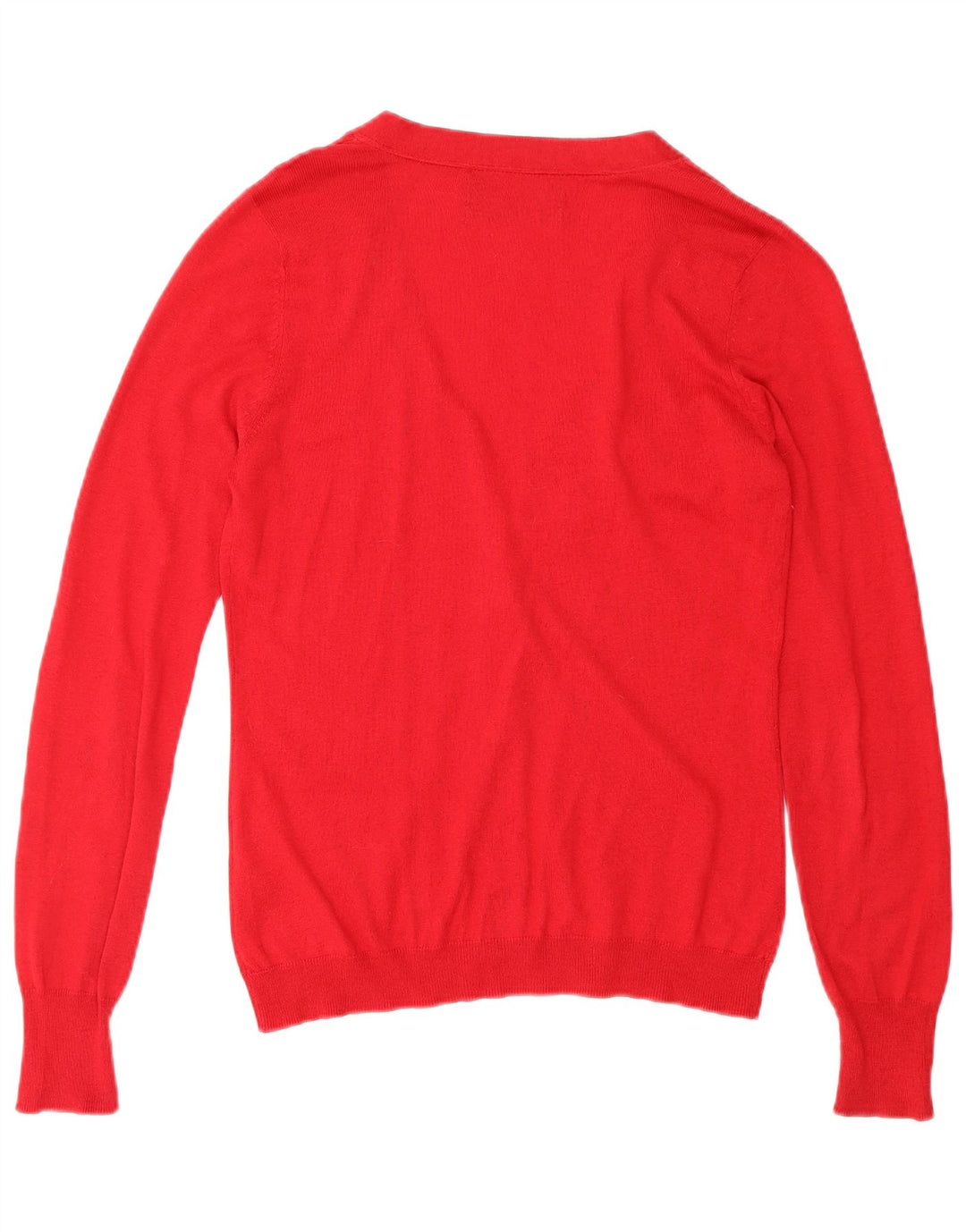 Zara Mujer Cárdigan Suéter UK 10 Small Seda Roja