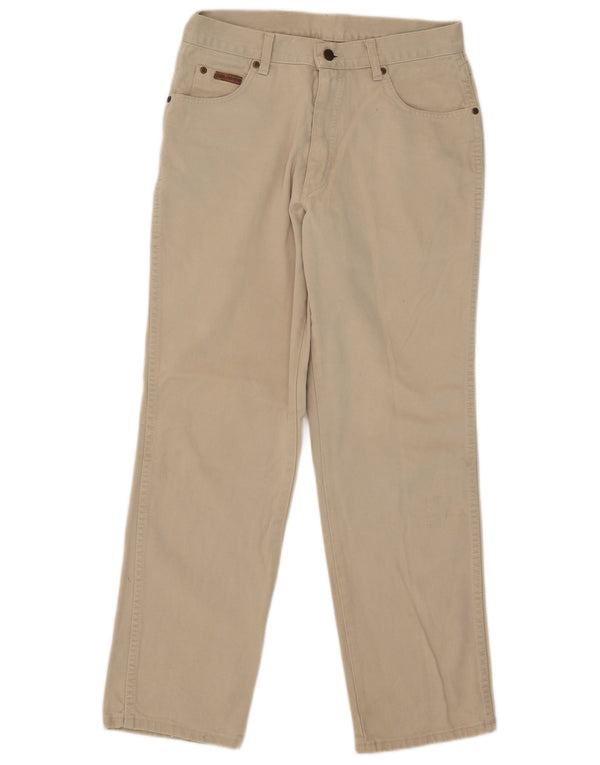 Wrangler Pantalones casuales rectos Ohio para hombre W32 L30 Algodón beige
