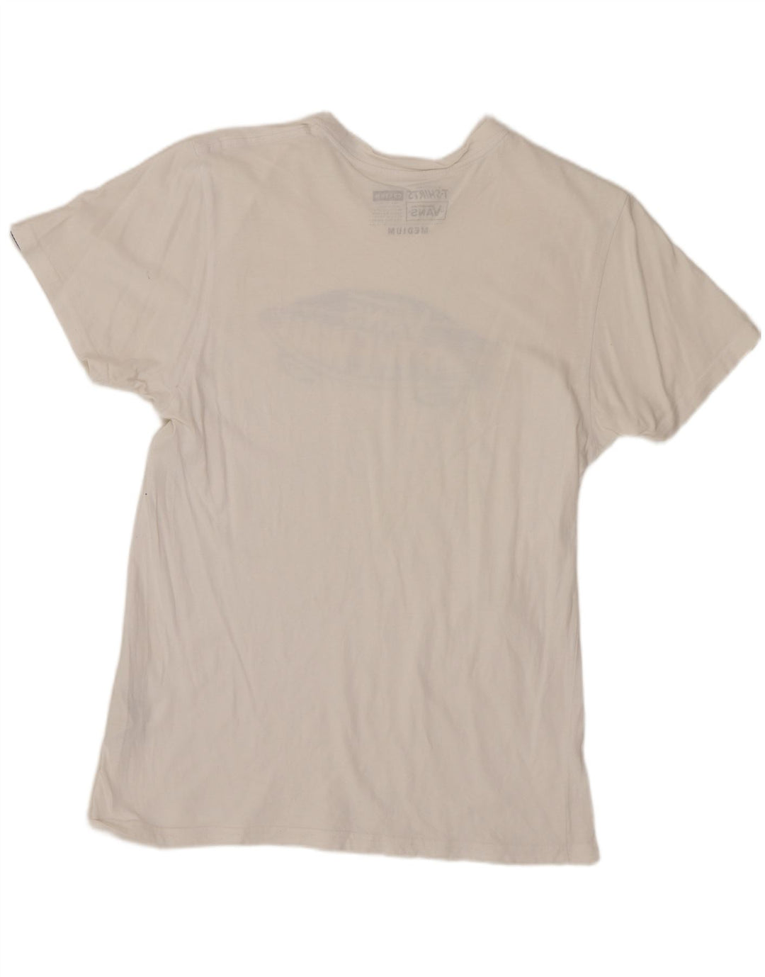 VANS Camiseta gráfica de ajuste personalizado para hombre Top mediano de algodón blanco