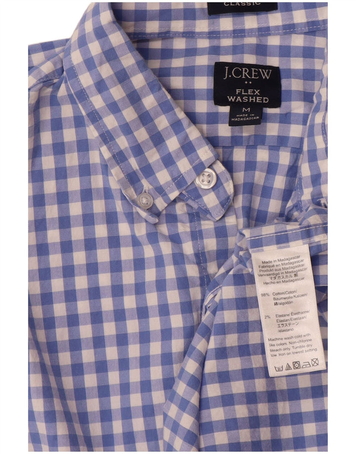 J. CREW Camisa de corte clásico para hombre de algodón a cuadros azul medio