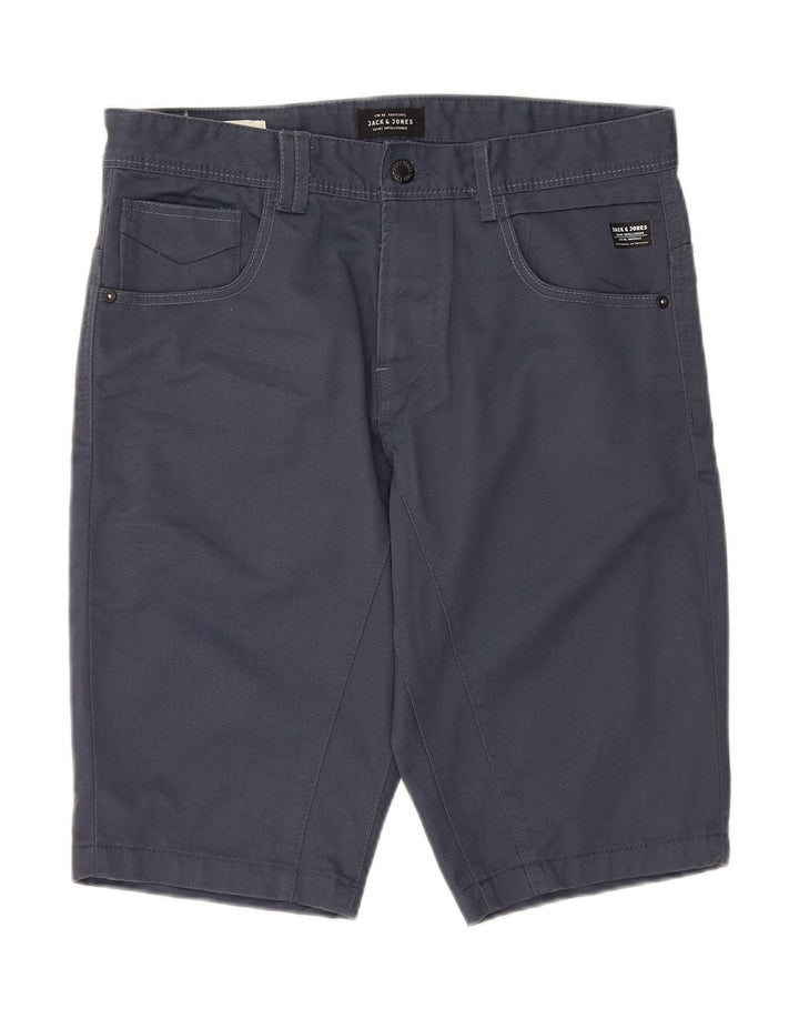 JACK & JONES Mens Casual Shorts Medium W32  Blue Polyester