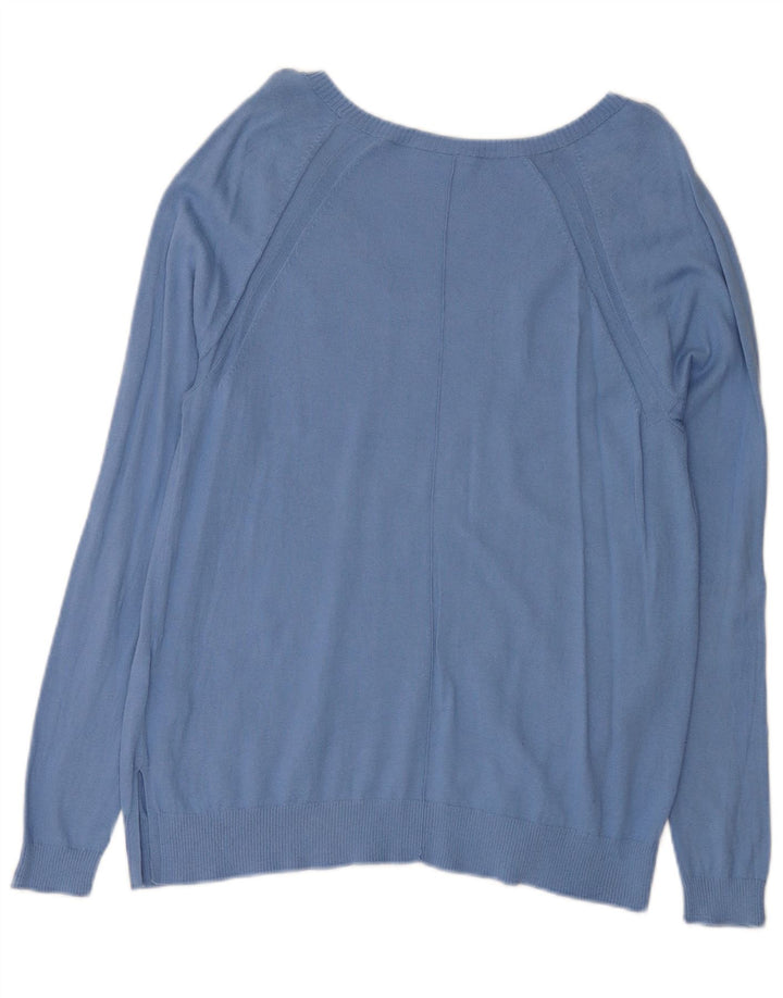 Gap Jersey con Cuello en V para Mujer UK 44 Algodón Azul Medio