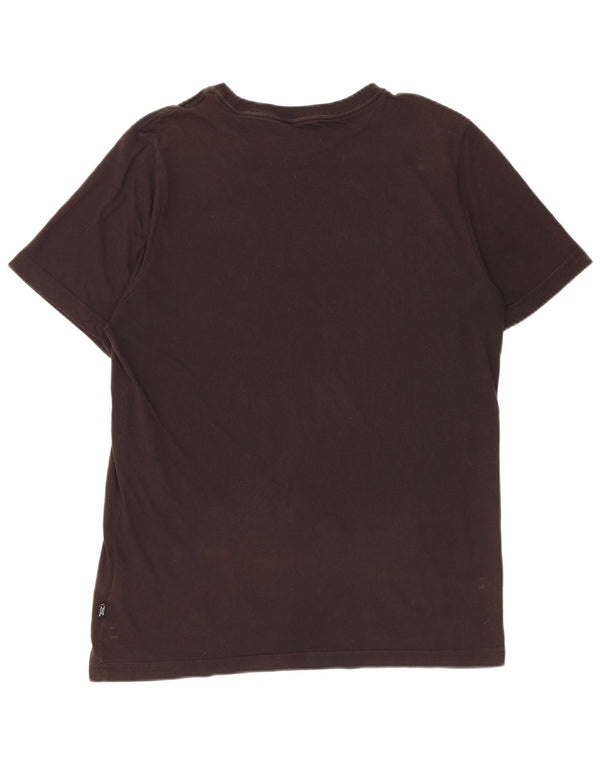 Puma Camiseta gráfica para hombre Top Medium Black Cotton