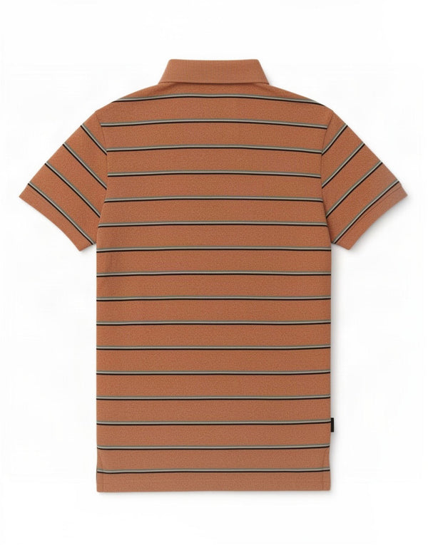 Superdry Polo De Algodón A Rayas Naranja Pequeño Para Hombre