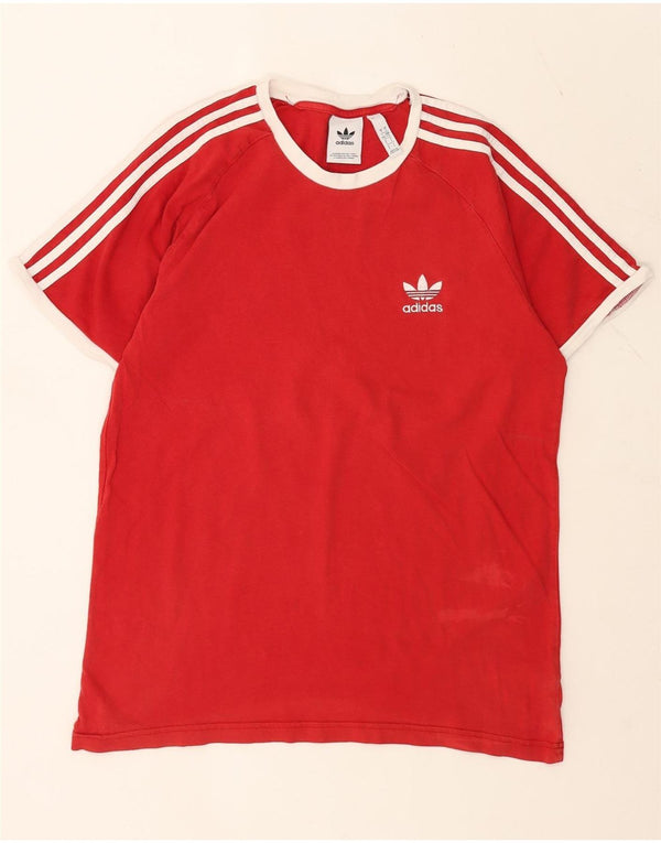 Adidas - Camiseta para hombre, talla grande, color rojo, algodón