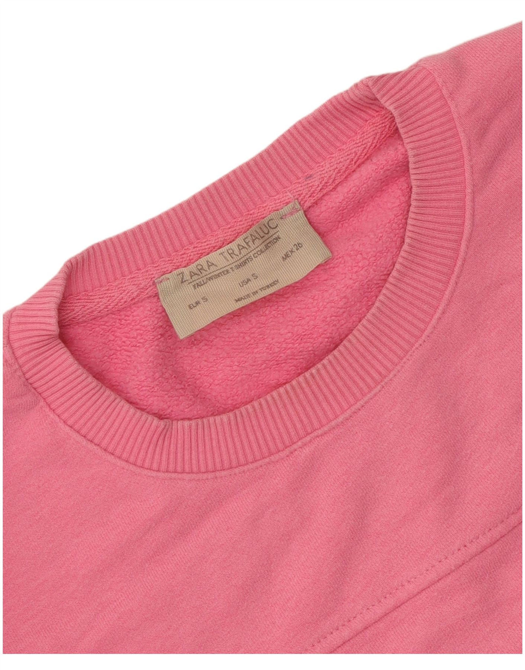 Zara Mujer Sudadera Oversize Jersey UK 10 Small Rosa