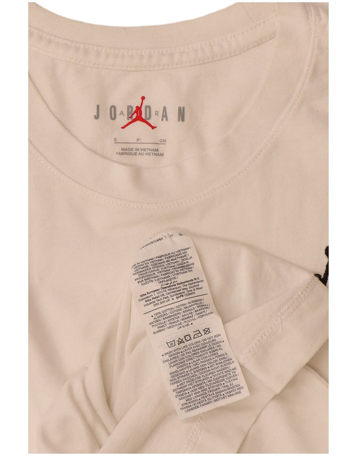 Jordan - Camiseta para hombre, talla pequeña, algodón blanco
