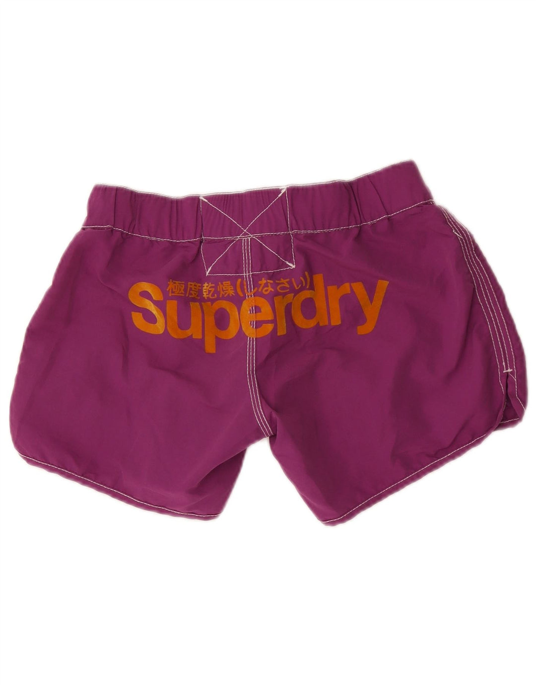 Superdry Shorts De Baño Gráficos Para Mujer UK 42 Poliéster Morado Medio