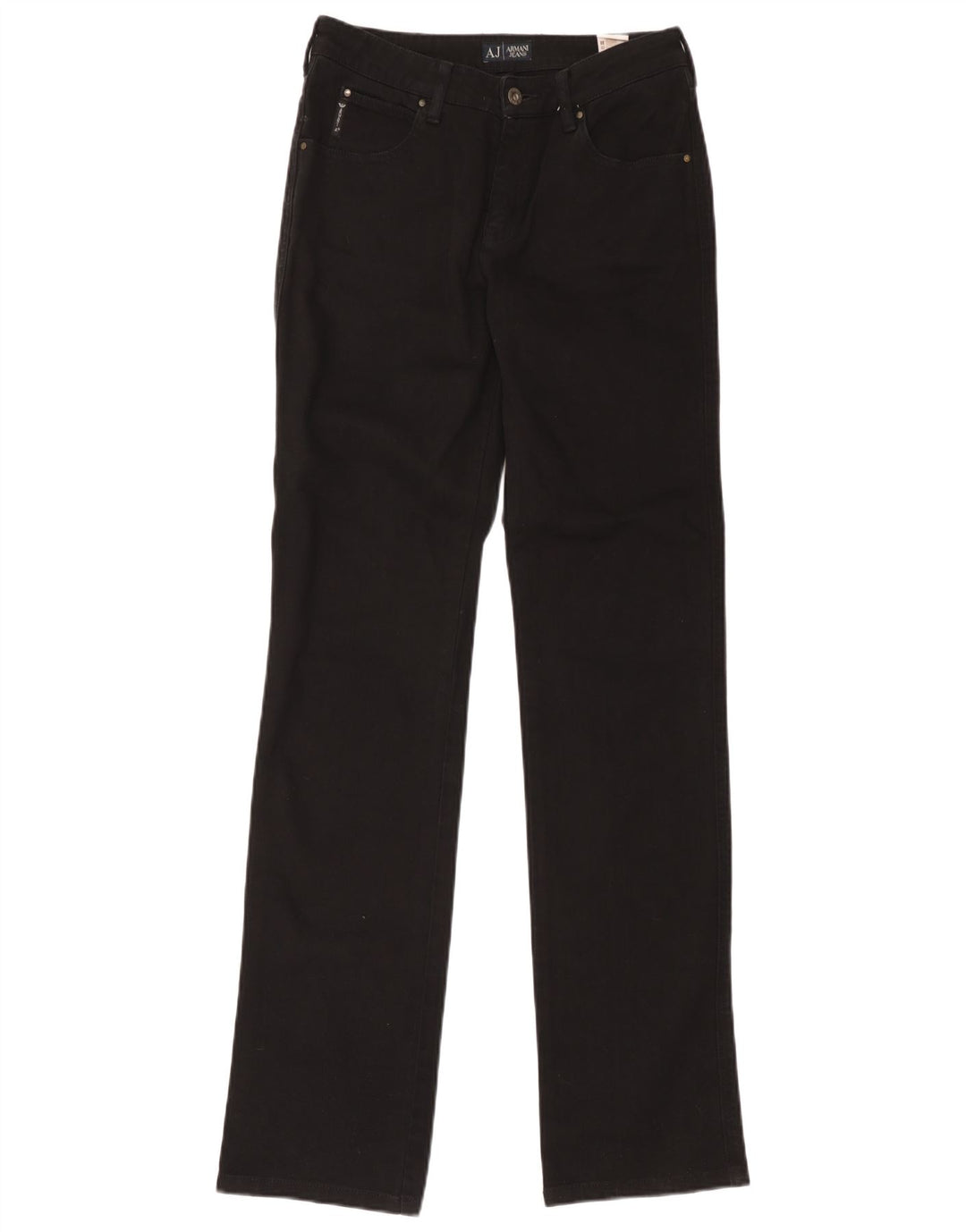 Vaqueros Armani Mujer Rectos W29 L33 Algodón Negro
