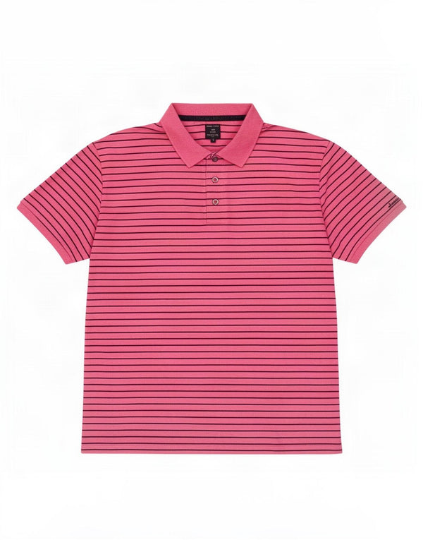 James Pringle Polo para hombre XL Algodón a rayas rosa