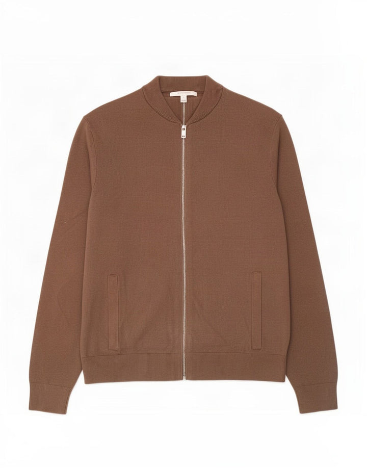 Marks & Spencer - Cárdigan para hombre, talla grande, algodón marrón
