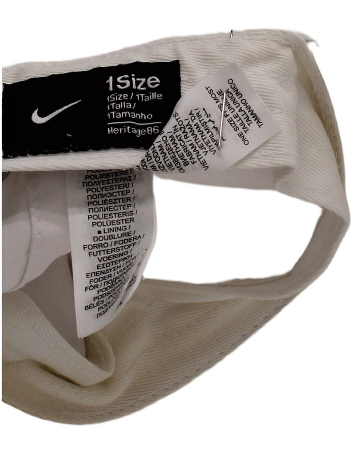 Gorra de béisbol Nike Heritage para hombre Talla única Poliéster blanco