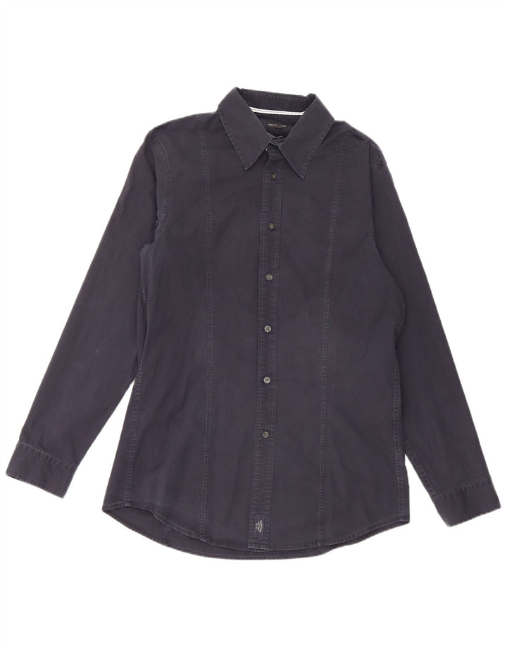 Calvin Klein Jeans Camisa para hombre grande azul marino