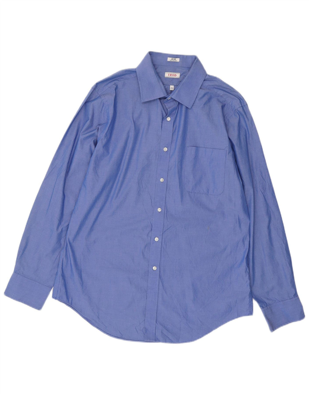 Izod Camisa de fácil cuidado para hombre, talla 16 1/2, algodón azul grande