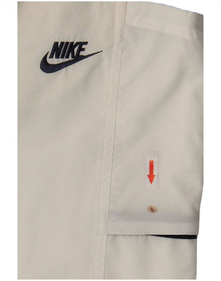 Nike Pantalones cortos deportivos para hombre ES 37/39 XL Blanco Colorblock Poliéster
