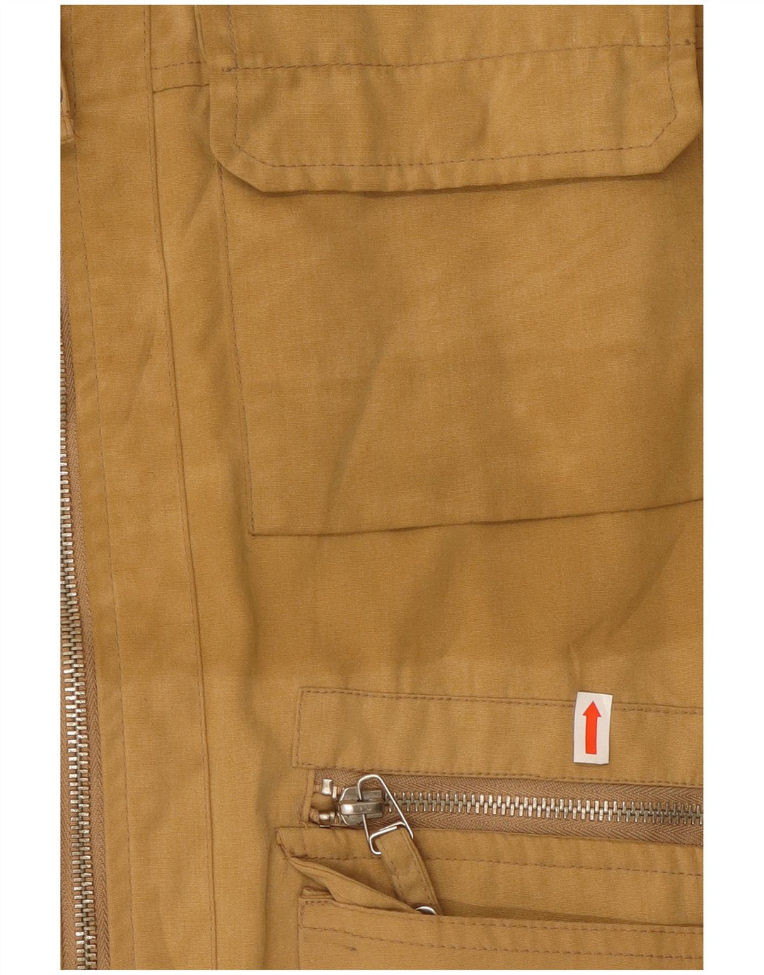 SEVEN 7 Chaleco utilitario para hombre UK 40 Grande Algodón beige