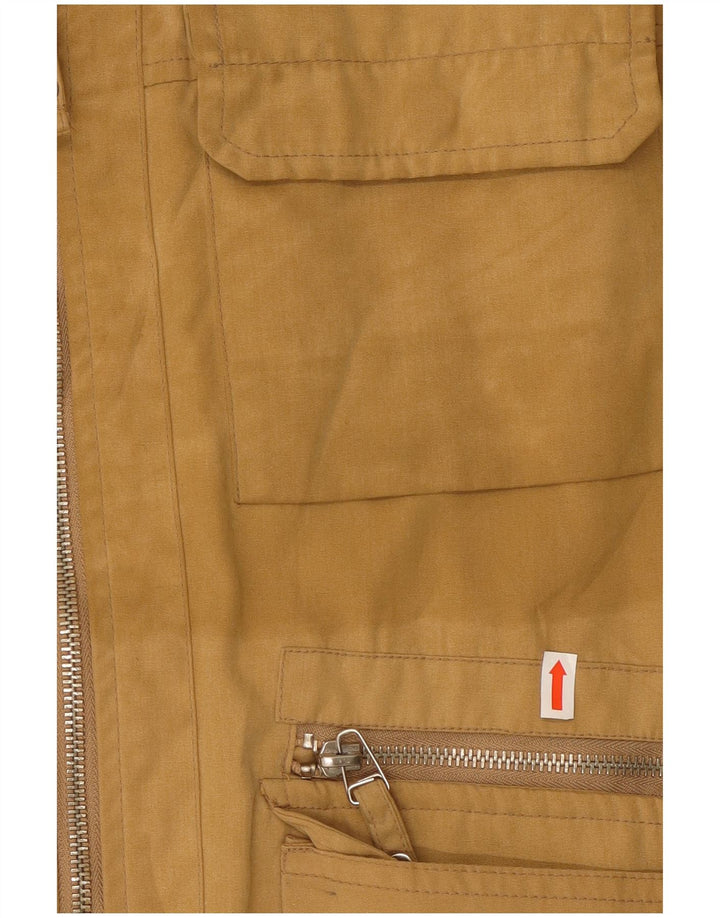 SEVEN 7 Chaleco utilitario para hombre UK 40 Grande Algodón beige
