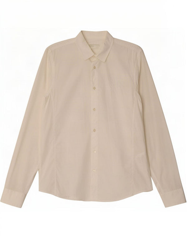 Camisa Versace Hombre IT 50 Mediana Algodón Blanco