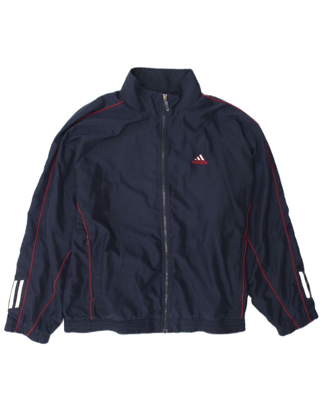 Adidas Mens Chándal Top Chaqueta UK 42/44 Grande Azul Marino Poliéster