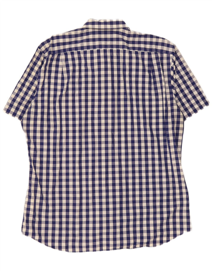 Tommy Hilfiger Camisa ajustada para hombre Talla 45 18 2XL Azul marino Gingham
