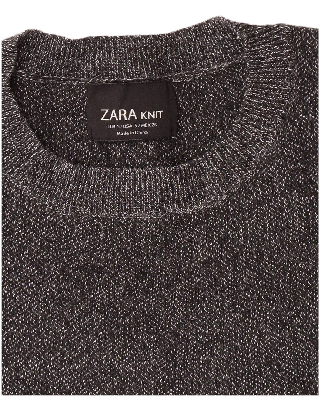 ZARA Mujer Camiseta Corta Top UK 8 Small Gris