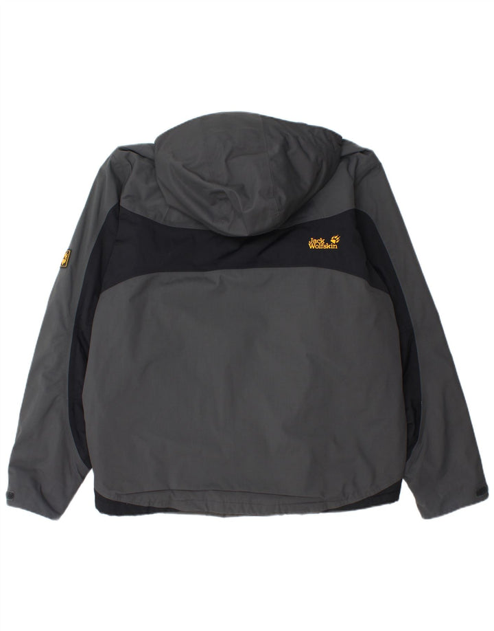Jack Wolfskin Chaqueta cortavientos para hombre Reino Unido 40/42 Grande Gris Colorblock