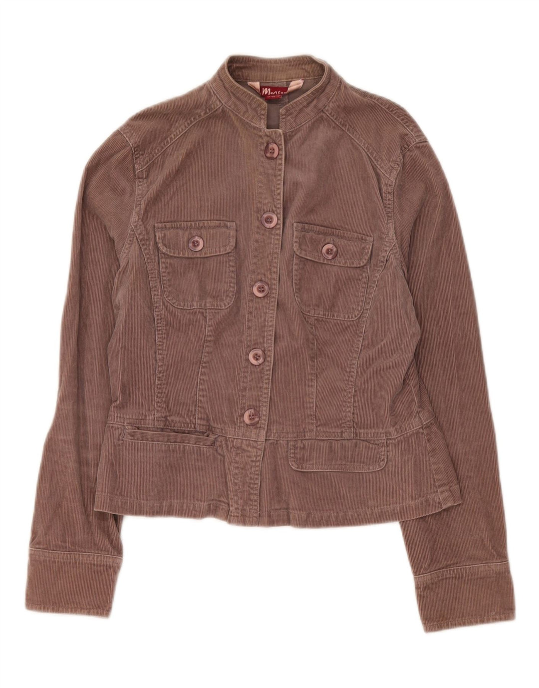 Monsoon Chaqueta corta de pana para mujer UK 42 Algodón marrón medio