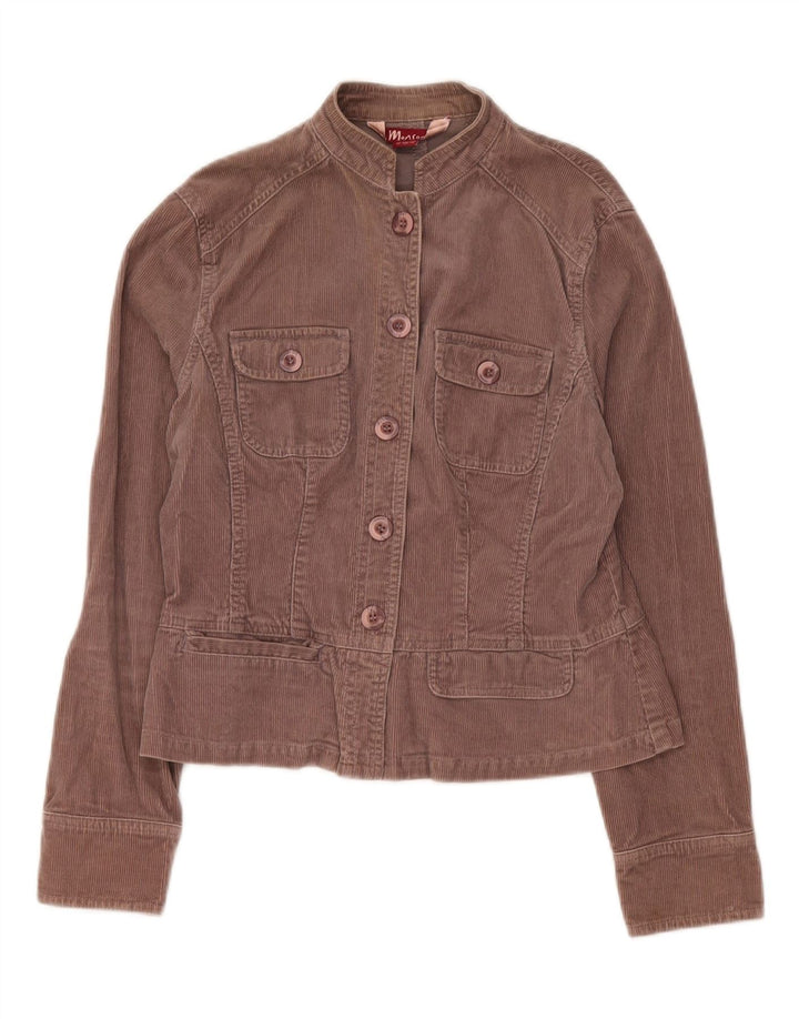 Monsoon Chaqueta corta de pana para mujer UK 42 Algodón marrón medio