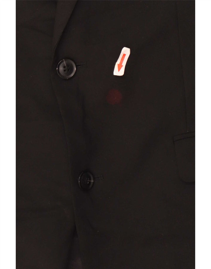 John Lewis Chaqueta tipo blazer de 2 botones para hombre UK 40 Grande Poliéster negro