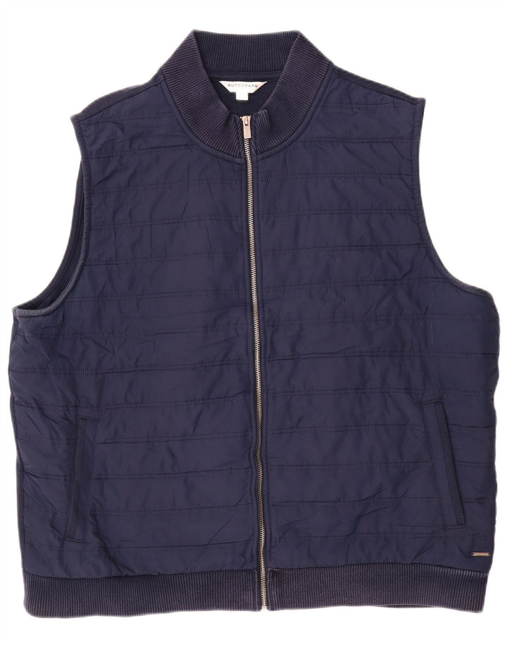 Marks & Spencer Mens Autograph Chándal Top Chaqueta 2XL Azul Marino