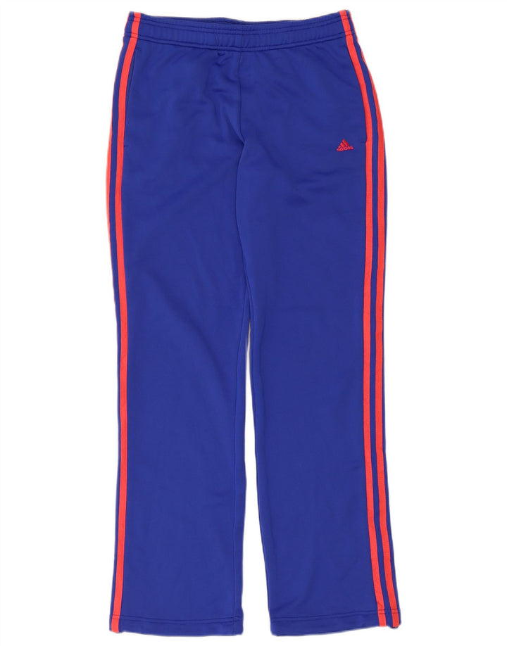Adidas Mujer Climalite Chándal Pantalones UK 8/10 Pequeño Azul Poliéster