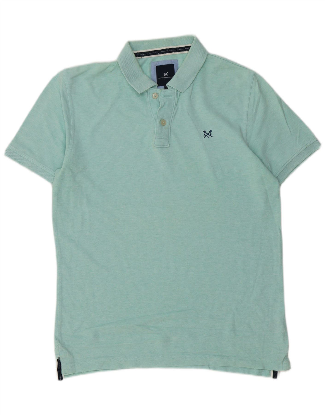 Crew Clothing Polo para hombre de algodón verde medio