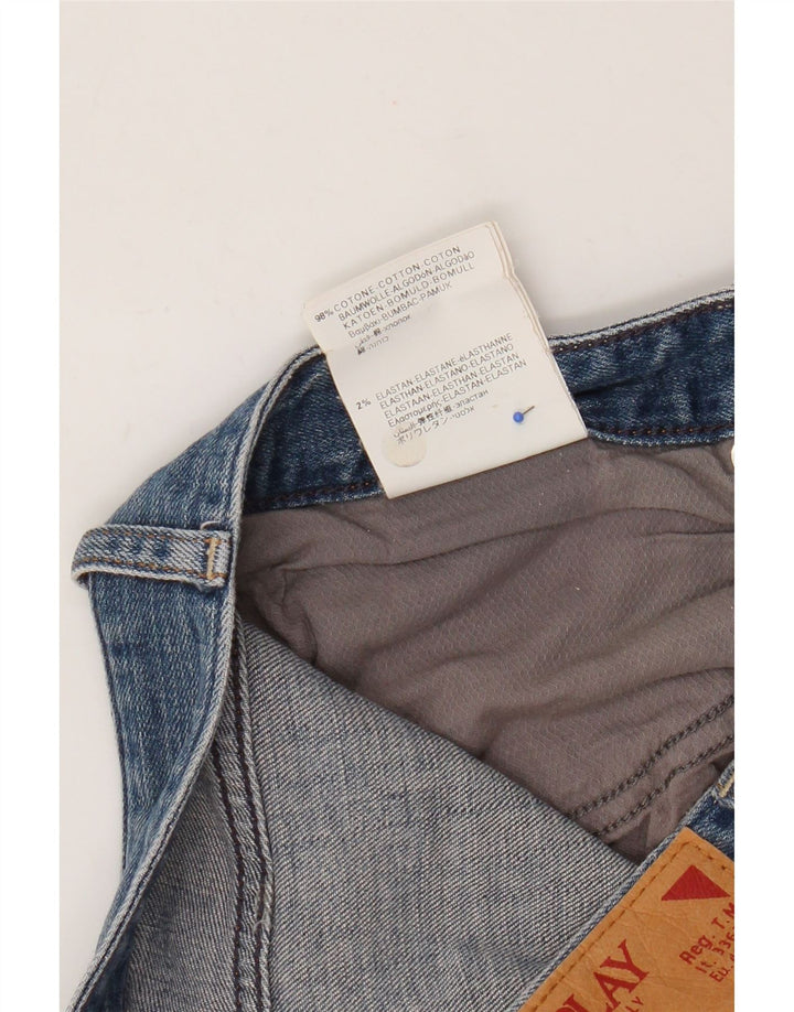 Replay Shorts De Mezclilla Hombre W30 Algodón Azul Medio
