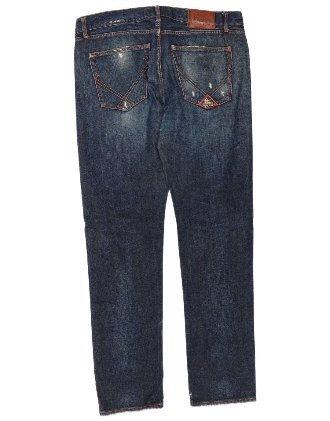 Roy Rogers Vaqueros ajustados desgastados para hombre W38 L34 Algodón azul