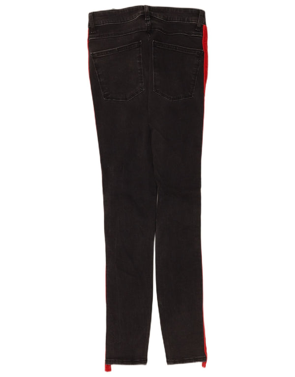 Zara Mujer Vaqueros Slim EU 36 XS W26 L28 Algodón Color Block Negro