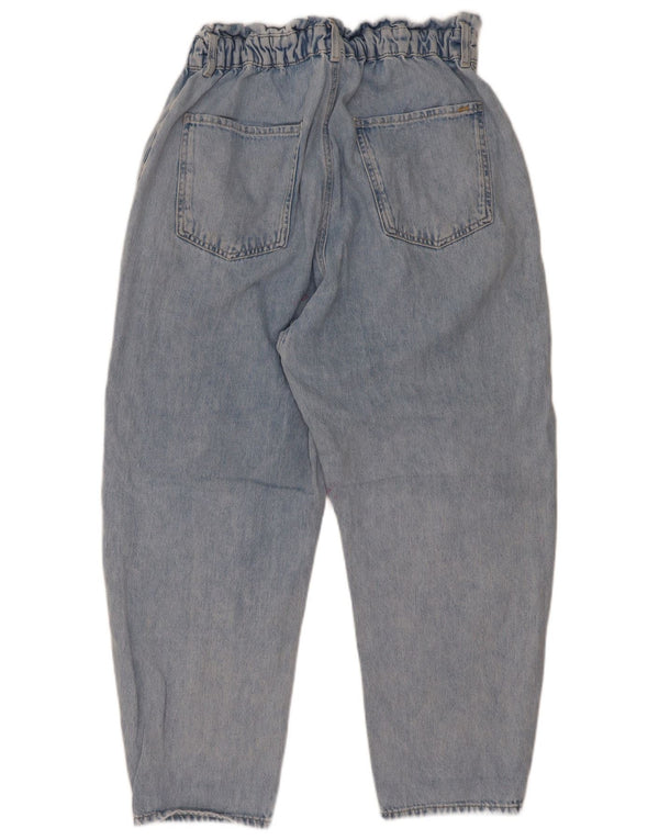 Zara Jeans cónicos de cintura alta para mujer EU 42 Large W32 L26 Algodón azul