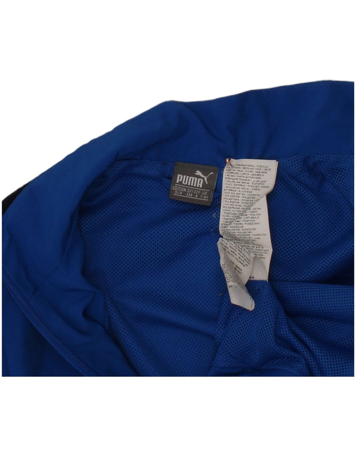 PUMA Chaqueta de chándal con gráfico gráfico para niños 7-8 años Azul Colorblock