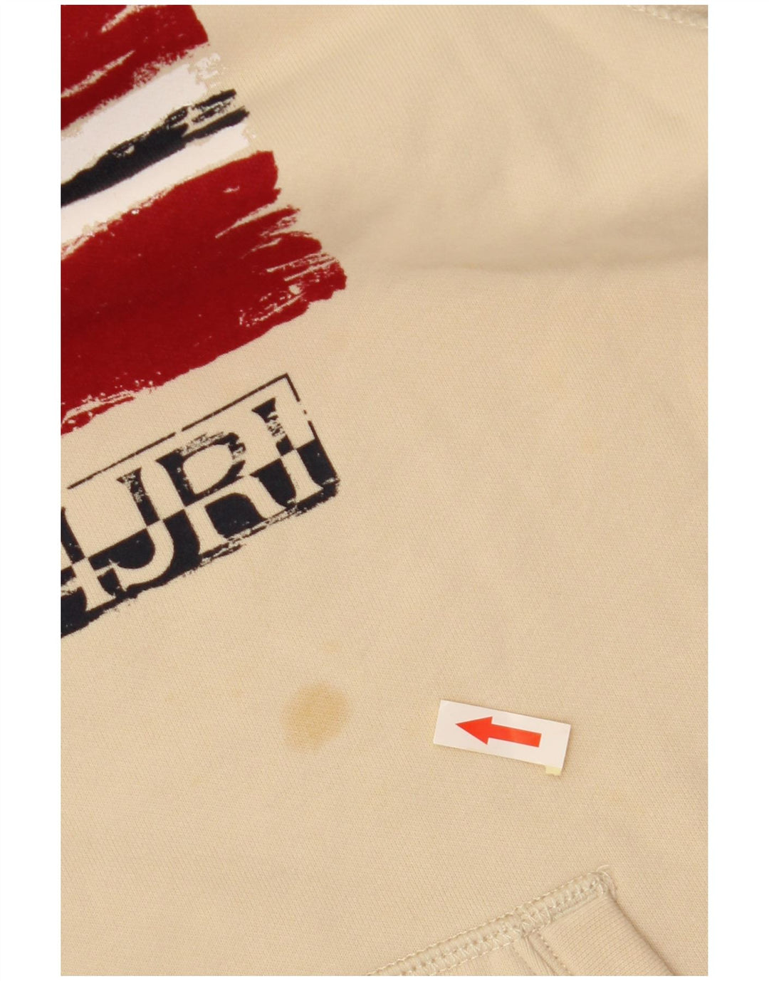 NAPAPIJRI Jersey con capucha estampada para niño 13-14 años Algodón beige