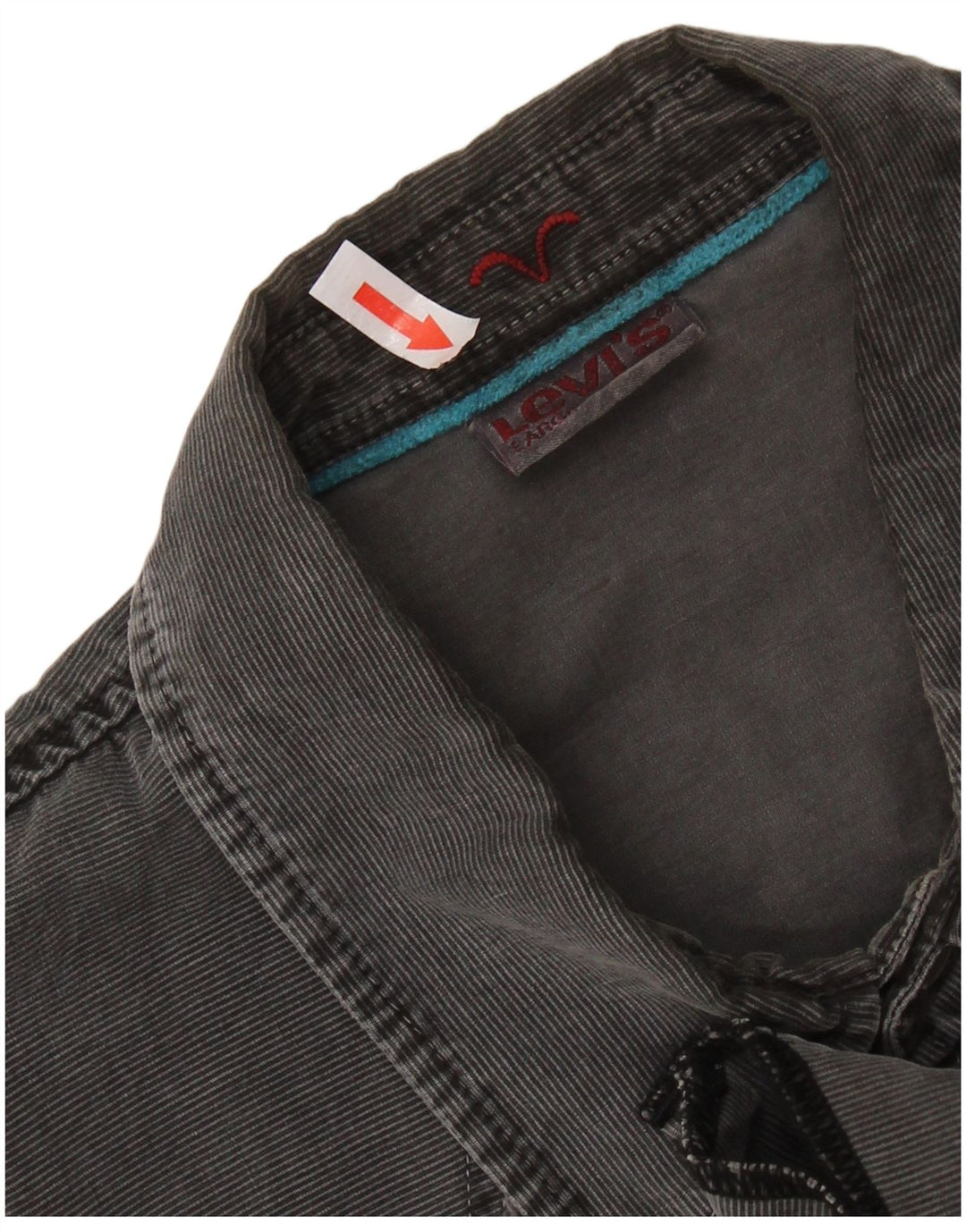 LEVI'S Camisa para hombre grande gris algodón